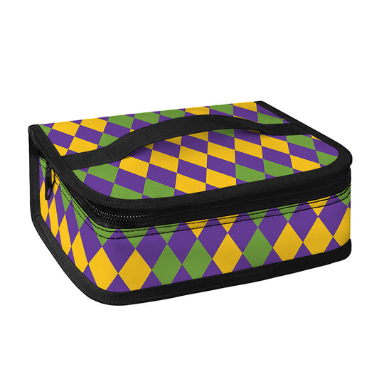 Mardi Gras Harlequin Pattern Print Small Lunch Bag