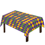 Mardi Gras Harlequin Pattern Print Tablecloth