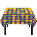 Mardi Gras Harlequin Pattern Print Tablecloth