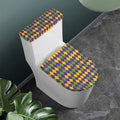 Mardi Gras Harlequin Pattern Print Toilet Lid And Tank Cover Set