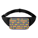 Mardi Gras Harlequin Pattern Print Waist Bag