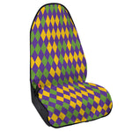 Mardi Gras Harlequin Pattern Print Waterproof Car Seat Cover