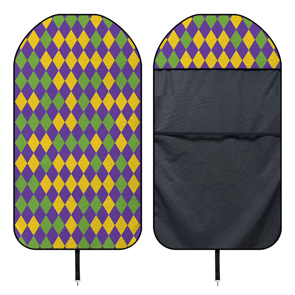 Mardi Gras Harlequin Pattern Print Waterproof Car Seat Cover