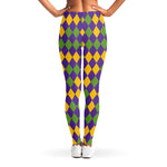 Mardi Gras Harlequin Pattern Print Women's Leggings