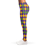 Mardi Gras Harlequin Pattern Print Women's Leggings
