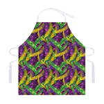 Mardi Gras Palm Leaf Pattern Print Adjustable Apron
