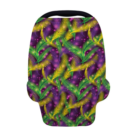 Mardi Gras Palm Leaf Pattern Print Baby Seat Cover