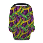 Mardi Gras Palm Leaf Pattern Print Baby Seat Cover