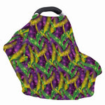 Mardi Gras Palm Leaf Pattern Print Baby Seat Cover