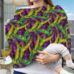 Mardi Gras Palm Leaf Pattern Print Baby Seat Cover