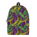 Mardi Gras Palm Leaf Pattern Print Backpack