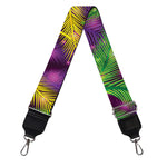 Mardi Gras Palm Leaf Pattern Print Bag Strap