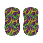 Mardi Gras Palm Leaf Pattern Print Bar Stool Covers