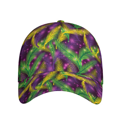 Mardi Gras Palm Leaf Pattern Print Baseball Cap