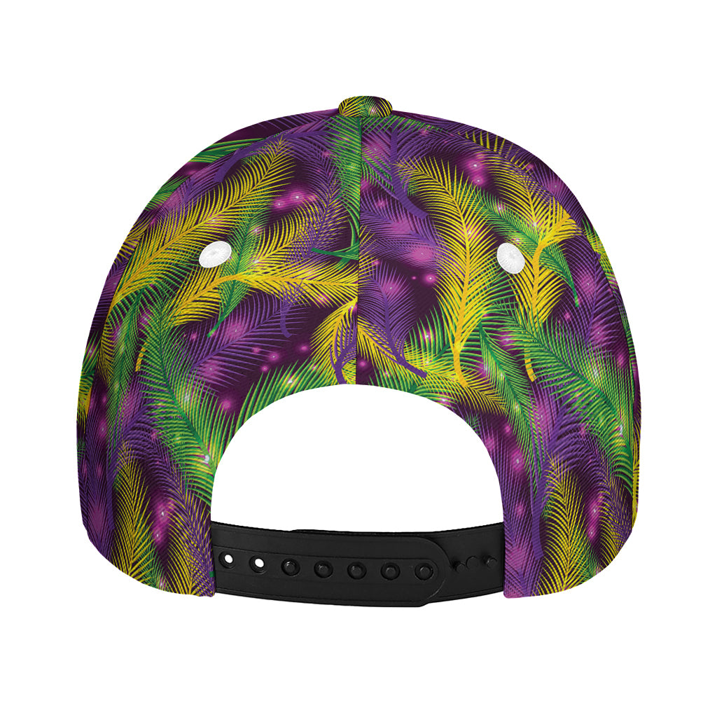 Mardi Gras Palm Leaf Pattern Print Baseball Cap