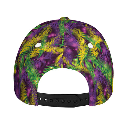 Mardi Gras Palm Leaf Pattern Print Baseball Cap