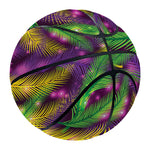 Mardi Gras Palm Leaf Pattern Print Basketball