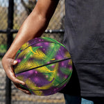 Mardi Gras Palm Leaf Pattern Print Basketball
