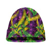 Mardi Gras Palm Leaf Pattern Print Beanie