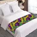Mardi Gras Palm Leaf Pattern Print Bed Runner