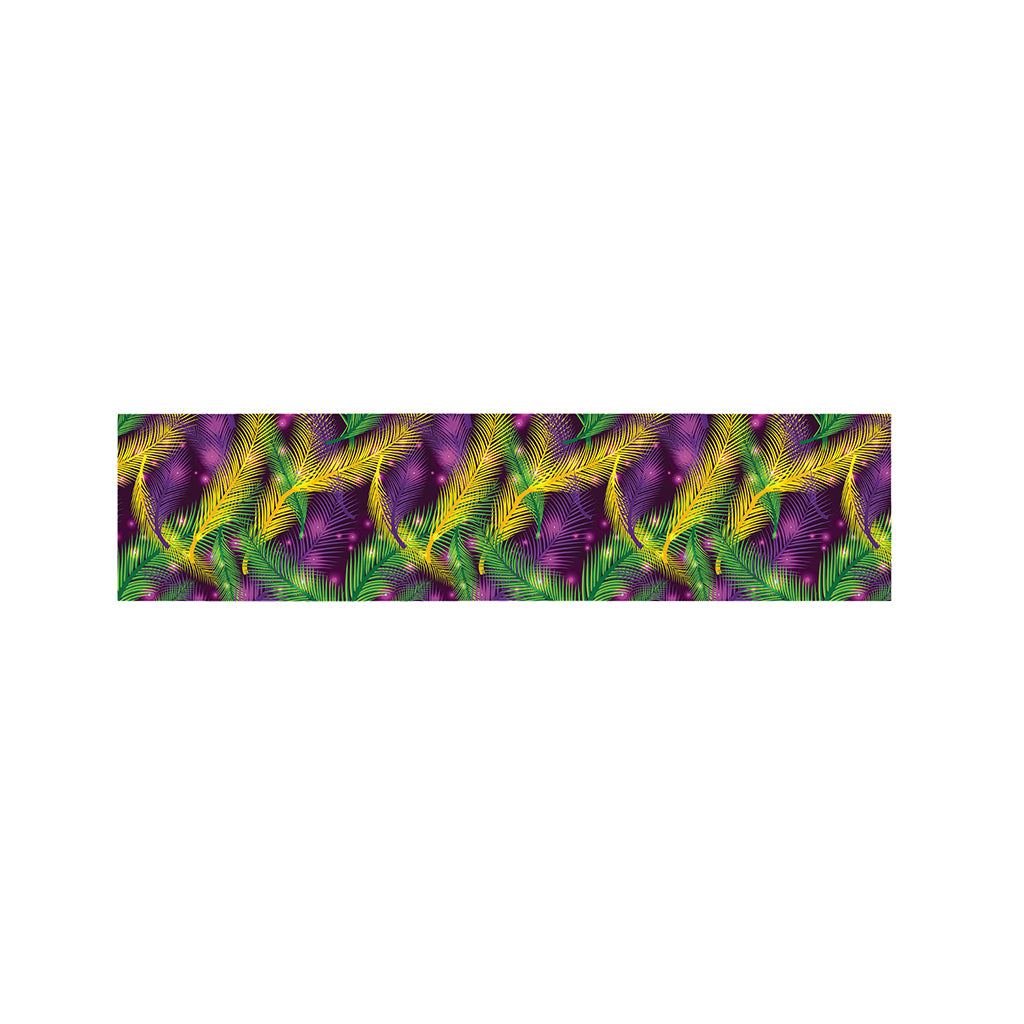 Mardi Gras Palm Leaf Pattern Print Bed Runner