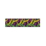 Mardi Gras Palm Leaf Pattern Print Bed Runner