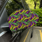Mardi Gras Palm Leaf Pattern Print Car Side Mirror Covers