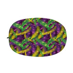 Mardi Gras Palm Leaf Pattern Print Car Side Mirror Covers