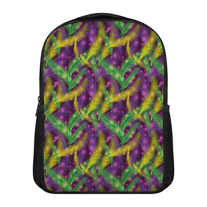 Mardi Gras Palm Leaf Pattern Print Casual Backpack