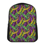 Mardi Gras Palm Leaf Pattern Print Casual Backpack