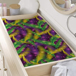 Mardi Gras Palm Leaf Pattern Print Changing Pad Cover