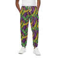 Mardi Gras Palm Leaf Pattern Print Cotton Sweatpants