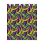 Mardi Gras Palm Leaf Pattern Print Curtain