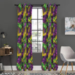 Mardi Gras Palm Leaf Pattern Print Curtain