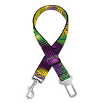 Mardi Gras Palm Leaf Pattern Print Dog Seat Belt