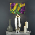 Mardi Gras Palm Leaf Pattern Print Drum Lamp Shade