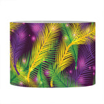 Mardi Gras Palm Leaf Pattern Print Drum Lamp Shade