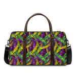 Mardi Gras Palm Leaf Pattern Print Duffle Bag