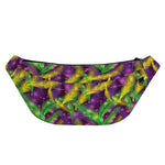 Mardi Gras Palm Leaf Pattern Print Fanny Pack