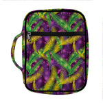 Mardi Gras Palm Leaf Pattern Print Front Pocket Bible Bag