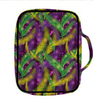 Mardi Gras Palm Leaf Pattern Print Front Pocket Bible Bag