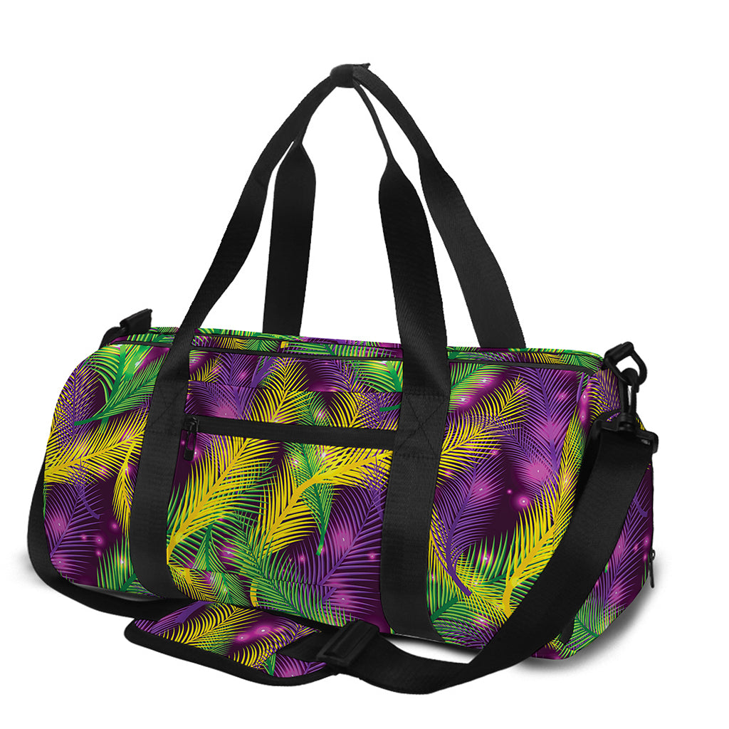 Mardi Gras Palm Leaf Pattern Print Gym Bag