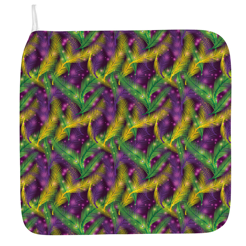Mardi Gras Palm Leaf Pattern Print Hand Towel
