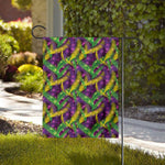Mardi Gras Palm Leaf Pattern Print House Flag