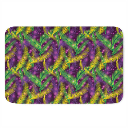 Mardi Gras Palm Leaf Pattern Print Indoor Door Mat