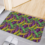 Mardi Gras Palm Leaf Pattern Print Indoor Door Mat