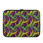 Mardi Gras Palm Leaf Pattern Print Laptop Sleeve