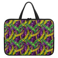 Mardi Gras Palm Leaf Pattern Print Laptop Sleeve With Handle