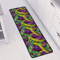 Mardi Gras Palm Leaf Pattern Print Long Kitchen Mat