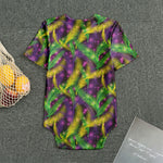 Mardi Gras Palm Leaf Pattern Print Men's Bodysuit